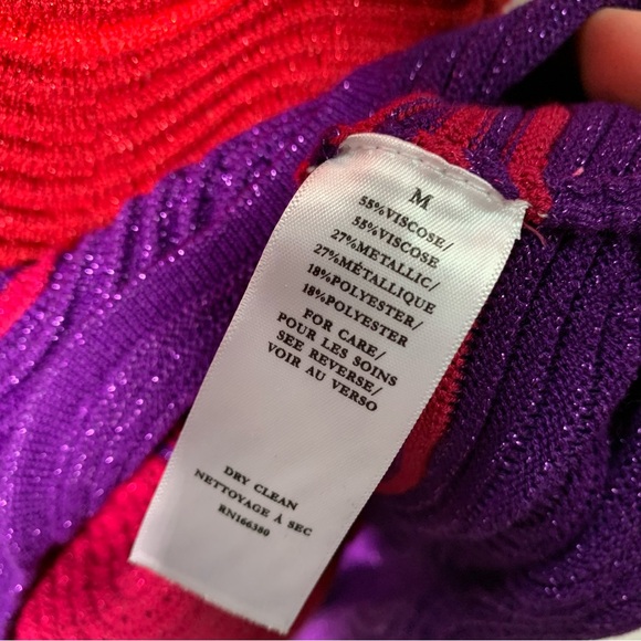 Torn by Ronny Kobo size M The Hope Dress NWT knit multi colors metallic threads - Picture 8 of 16